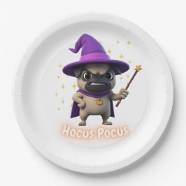 Hocus Pocus Niedliche Halloween Mops Papierplatte Pappteller