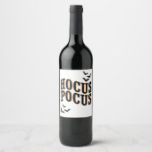 Hocus Pocus Niedliche Hexen Halloween Weinetikett (Vorderseite)