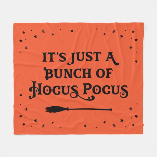Hocus Pocus Orange Fleecedecke (Vorderseite (Horizontal))