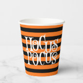 Hocus Pocus Orange Stripes Halloween Paper Cup Pappbecher (Rückseite)