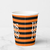Hocus Pocus Orange Stripes Halloween Paper Cup Pappbecher (Rechts)