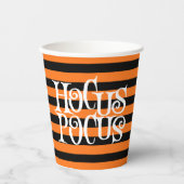 Hocus Pocus Orange Stripes Halloween Paper Cup Pappbecher (Vorderseite)