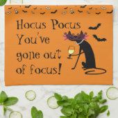 Hocus Pocus Out of Focus Halloween Wine Quote Geschirrtuch (Gefaltet)