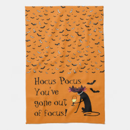 Hocus Pocus Out of Focus Halloween Wine Quote Geschirrtuch