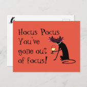 Hocus Pocus Out of Focus Halloween Wine Quote Postkarte (Vorne/Hinten)