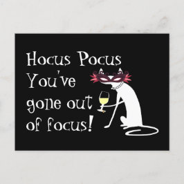 Hocus Pocus Out of Focus Halloween Wine Quote Postkarte