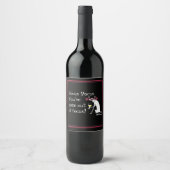 Hocus Pocus Out of Focus Halloween Wine Quote Weinetikett (Vorderseite)