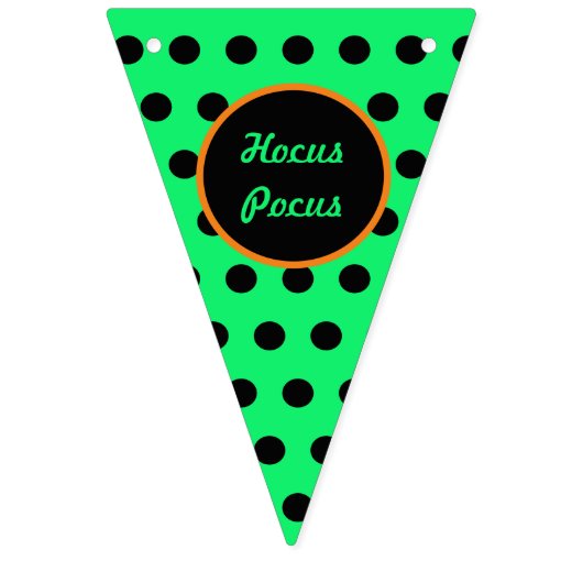 Hocus Pocus Party Banner (Neon Green & Black) (Erste Fahne)