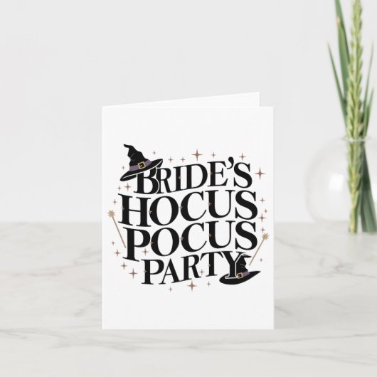 Hocus Pocus Party Chelorette Halloween 1 Karte (Vorderseite)