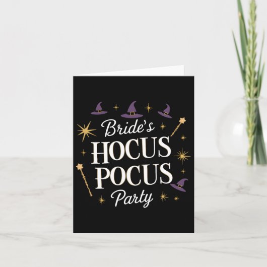 Hocus Pocus Party Chelorette Halloween Karte (Vorderseite)