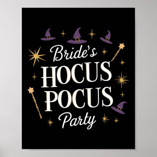 Hocus Pocus Party Chelorette Halloween Poster (Vorne)