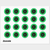 Hocus Pocus Round Stickers (Neon Green & Black) (Blatt)