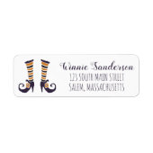 Hocus Pocus Rücksendeadressen-Aufkleber, Hexenschu (Vorne)