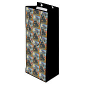 HOCUS POCUS SCHWARZE KATZE HALLOWEEN GIFT BAG - WE GESCHENKTÜTE FÜR WEINFLASCHEN (Rückseite Schrägansicht)