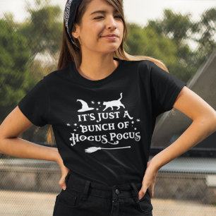 Hocus Pocus schwarze Katze Hexe Damen Halloween T-Shirt