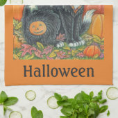 HOCUS POCUS SCHWARZE KATZKATZKRAFT URLAUB KÜCHE TO GESCHIRRTUCH (Gefaltet)