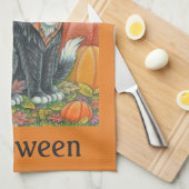 HOCUS POCUS SCHWARZE KATZKATZKRAFT URLAUB KÜCHE TO GESCHIRRTUCH (Viertel Falte)