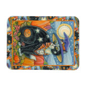 HOCUS POCUS SCHWARZE KATZKRAFT UND MAUSHALLOWEE MAGNET (Horizontal)