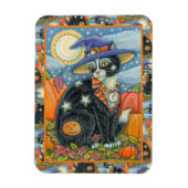 HOCUS POCUS SCHWARZE KATZKRAFT UND MAUSHALLOWEE MAGNET (Vertikal)