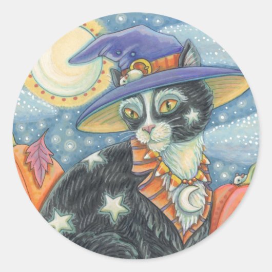 HOCUS POCUS SCHWARZE KATZWITZ, HALLOWEEN STICKERS (Vorderseite)