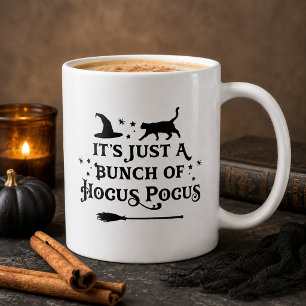 Hocus Pocus Schwarzes Halloween-Zitat Kaffeetasse