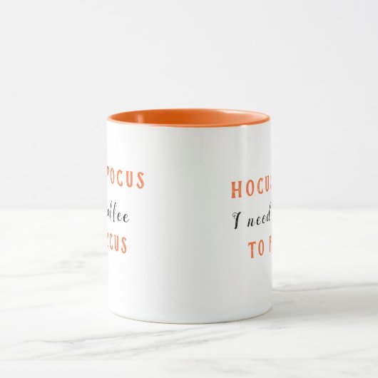 Hocus Pocus Simple Orange and Black Halloween Tass Tasse (Zentrum)