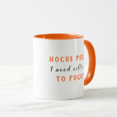 Hocus Pocus Simple Orange and Black Halloween Tass Tasse (VorderseiteRechts)