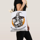 Hocus Pocus Skeleton Hexe Halloween Realistische K Tasche (Von Nahem)