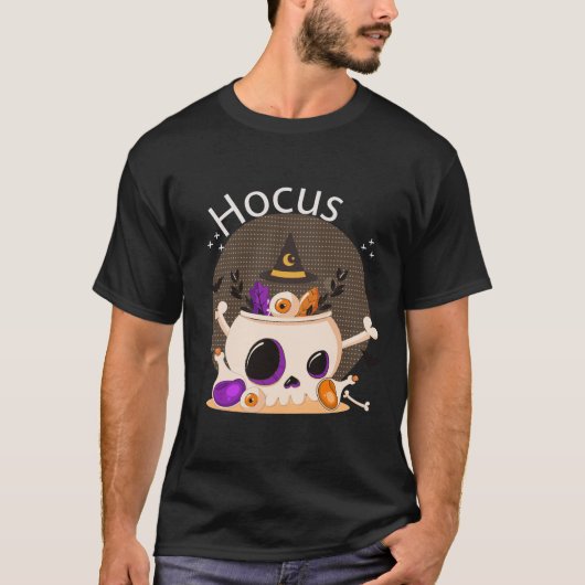 Hocus Pocus Skull Cauldron T-Shirt (Vorderseite)