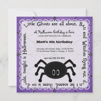 Hocus Pocus Spider Birthday Einladung