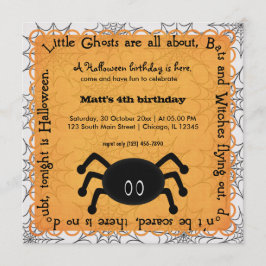 Hocus Pocus Spider Birthday Einladung