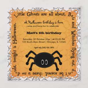 Hocus Pocus Spider Birthday Einladung