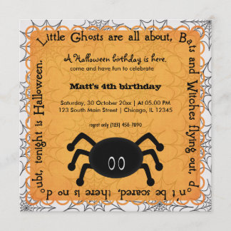 Hocus Pocus Spider Birthday Einladung