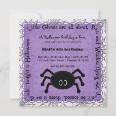 Hocus Pocus Spider Birthday Einladung (Vorderseite)