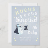 Hocus Pocus Überraschung Winter Snowman Schwangers Einladung (Vorderseite)