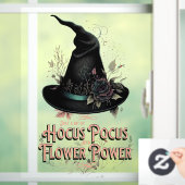 Hocus Pocus und Blume Power Hexe Fensterklammer Fensteraufkleber (Zuhause)