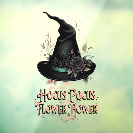 Hocus Pocus und Blume Power Hexe Fensterklammer Fensteraufkleber (Blatt 3)