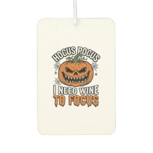 Hocus Pocus Wein-Kürbis Halloween-Shirt-Design_1 Autolufterfrischer