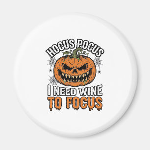 Hocus Pocus Wein-Kürbis-Halloween-Shirt-Design_1 Magnet