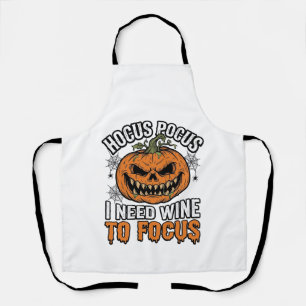 Hocus Pocus Wein-Kürbis Halloween-Shirt-Design_1 Schürze