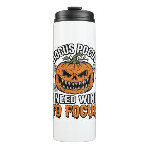 Hocus Pocus Wein-Kürbis Halloween-Shirt-Design_1 Thermosbecher
