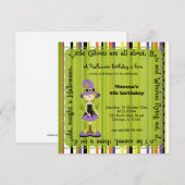 Hocus Pocus Witch Birthday (grün) Einladung (Vorne/Hinten)