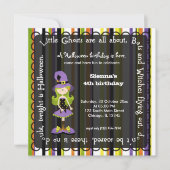 Hocus Pocus Witch Birthday (Schwarz) Einladung (Vorderseite)