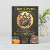 Hocus Pocus Witchy Kids Halloween-Party Einladung (Stehend Vorderseite)