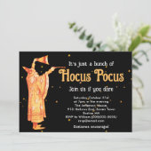 Hocus Pocus Wizard Halloween Einladung (Stehend Vorderseite)