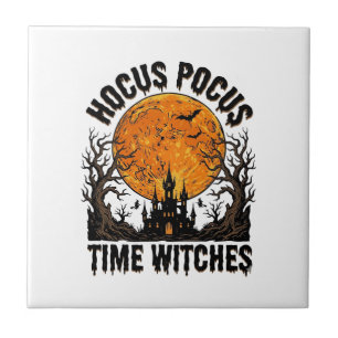 Hocus Pocus Zeit Hexen Vintage Halloween-Shirt D Fliese
