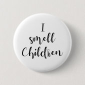 Hocus pocus zitieren Ich rieche Kinder Button (Vorderseite)