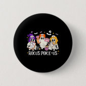Hocus Poke-us Hexenmeister Halloween Medizinischer Button (Vorderseite)