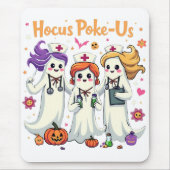 Hocus-Poke Us Nursing Spooky Halloween Ghost Mousepad (Vorne)