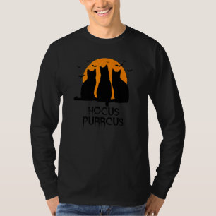 Hocus Purrcus Pocus Halloween Witch Cats Parody T-Shirt